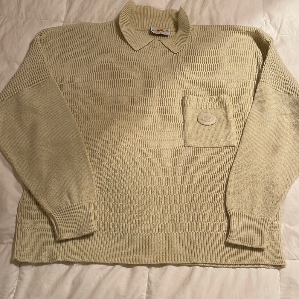 Vintage-Etienne Aigner sweater. Size medium to large, cream color